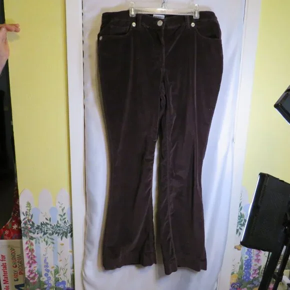 Vintage No Boundaries 98% cotton stretch Rhinestone Buttons Brown Bootcut - Picture 3 of 15